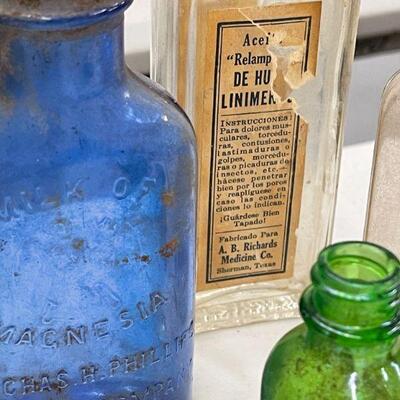 Lot 57 Old Medicine Glass Bottles