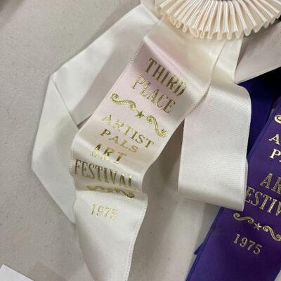 Lot 63 1975 1st, 2nd, 3rd Art Ribbons