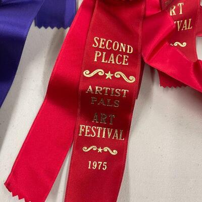 Lot 63 1975 1st, 2nd, 3rd Art Ribbons