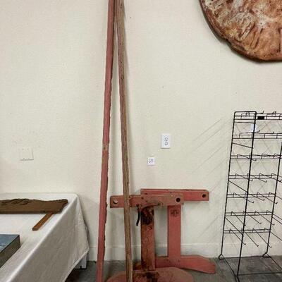 Lot 68 Antique Industrial Rug Hooking Frame 8'