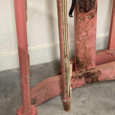 Lot 68 Antique Industrial Rug Hooking Frame 8'