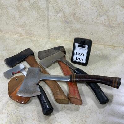 -133- VINTAGE | Five Unmarked Axes | Hatchets