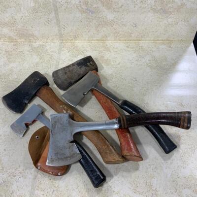 -133- VINTAGE | Five Unmarked Axes | Hatchets