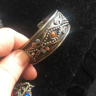 3pc Costume Jewelry Lot with Bracelets  