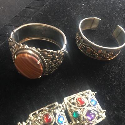 3pc Costume Jewelry Lot with Bracelets  