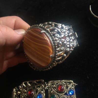3pc Costume Jewelry Lot with Bracelets  