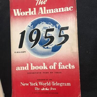 Collection of 4 World Almanac Books c. 1950s. LOT 35