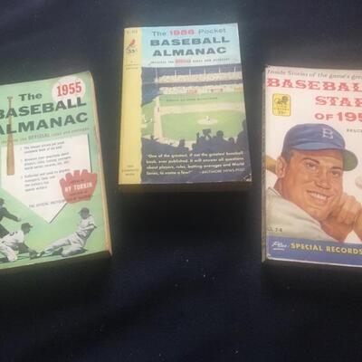 Set of 3 Baseball Almanacs c. 1950s. LOT 36