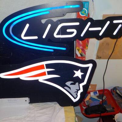 " Patriots and Bud Light Neon sign". 