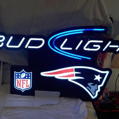 " Patriots and Bud Light Neon sign". 