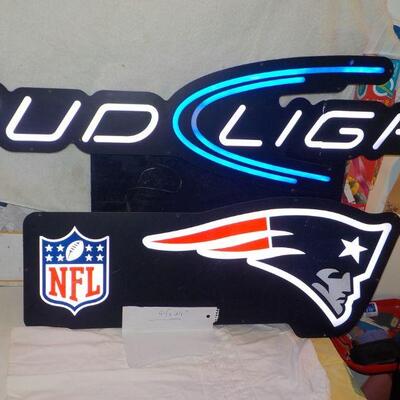 " Patriots and Bud Light Neon sign". 