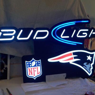 " Patriots and Bud Light Neon sign". 