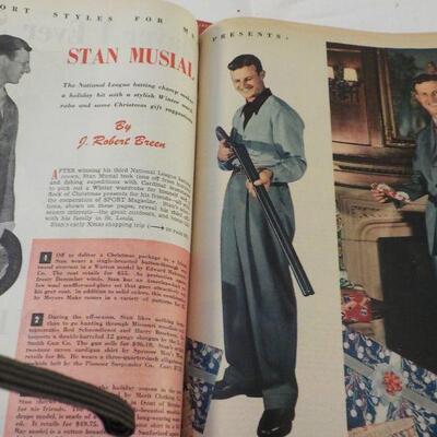 " December 1949 Sport Magazine full issue". Johnny Lujack, Casey Stingle, Satchel Paige.