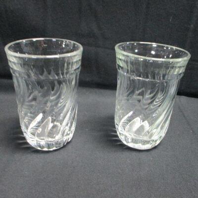 Lot 14 - Fostoria Clear Glass  Crystal Juice Glasses Tumblers 5