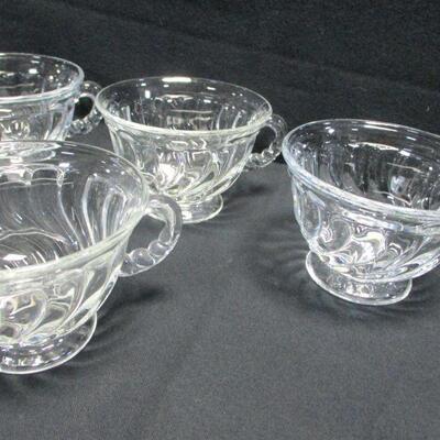 Lot 17 - Fostoria Clear Glass  Crystal Punch Glasses 
