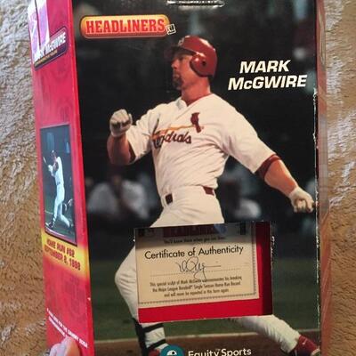 Mark McGwire Figurine c. 1998 with Box and COA