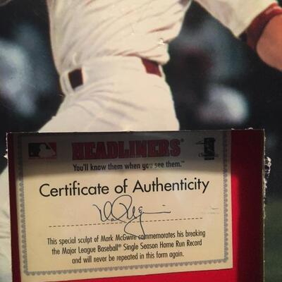 Mark McGwire Figurine c. 1998 with Box and COA