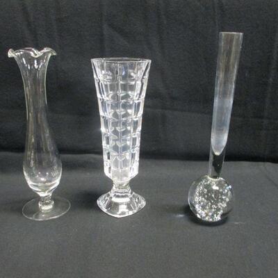 Lot 20 - Crystal Clear Glass Bud Vases