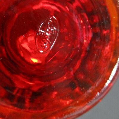 Lot 32 - Small Fenton Red Glass Vase - Marked On The Bottom