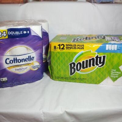15- 2 packs Cottonelle & 1 pack Bounty