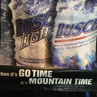 NASCAR and BUSCH Beer Commercial Banner 22â€ x 59â€