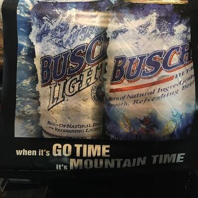 NASCAR and BUSCH Beer Commercial Banner 22â€ x 59â€