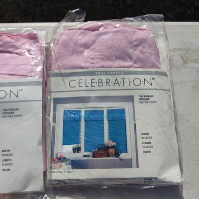 Pink curtains and table cloths
