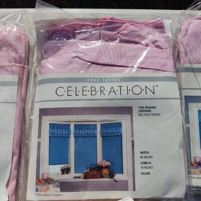 Pink curtains and table cloths