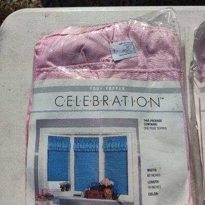 Pink curtains and table cloths