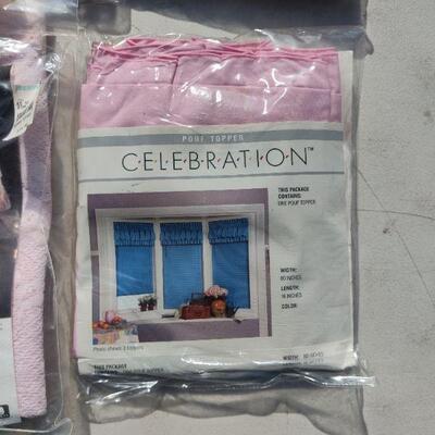 Pink curtains and table cloths