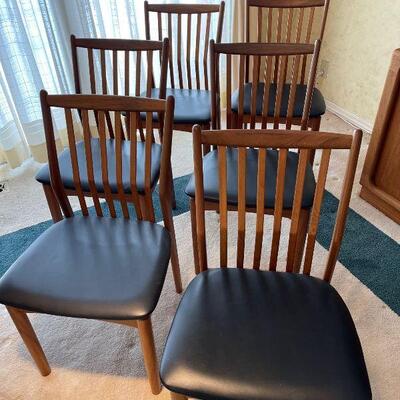 Set of Six Sven Madsen Designed Danish Modern Teak Dining Chairs