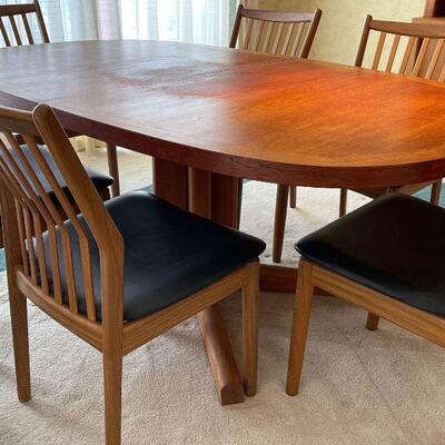 Set of Six Sven Madsen Designed Danish Modern Teak Dining Chairs