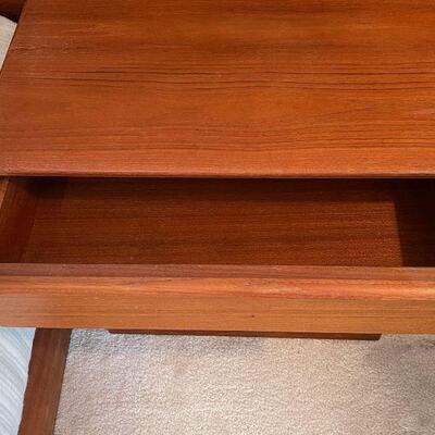 Danish Mid Century Modern Teak Platform Bed w/ Nightstands