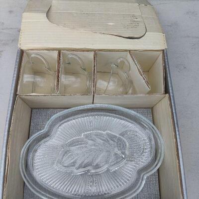 Crystal leaf snack set