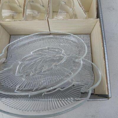 Crystal leaf snack set