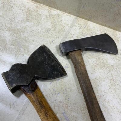 -145- VINTAGE | Two Unmarked Hatchet Axes | Nice Patina