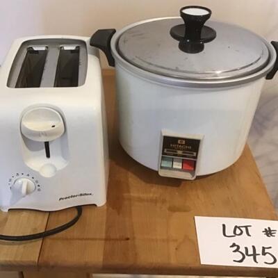 B - 345 Rice Cooker / Toaster Lot 