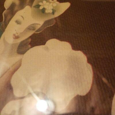 " Vintage 1920's linen Art work."