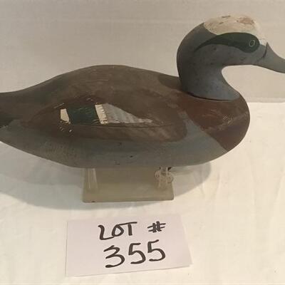 B - 355  Wooden Decoy by Charles Jobes