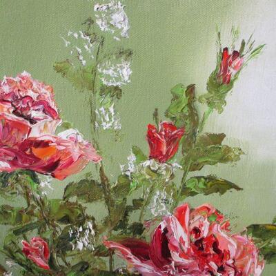 Lot 74 - Floral Arrangement & Vase - Oil Painting 20