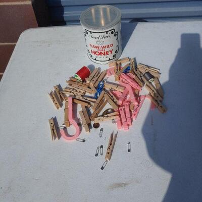 Can full of clothes pins