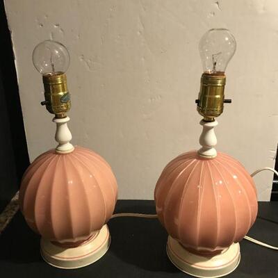 Pair of Mid Century Mod Boudoir Lamps