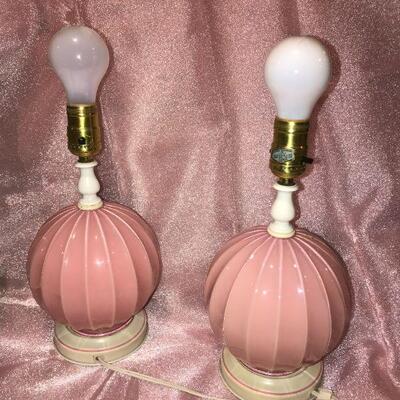 Pair of Mid Century Mod Boudoir Lamps