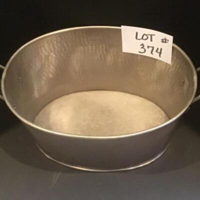 C - 374 Large Hammered Beverage Tub - Stainless  