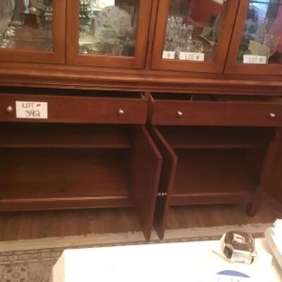 D - 392. Thomasville Lighted Furniture  Cherry China Cabinet 