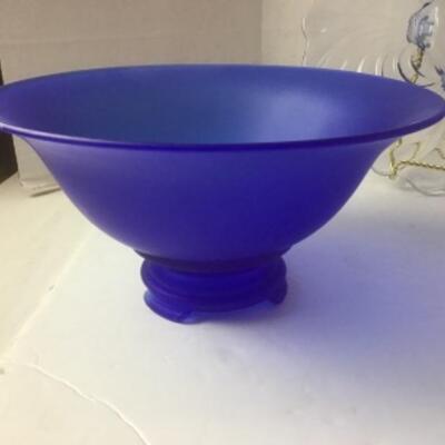 D - 412. Lot of Blue Glass Tableware 