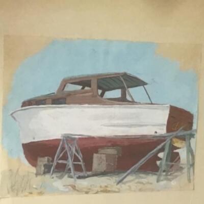 D - 418 Original Artwork by Bryn Craig â€˜ 51  â€œ Workboat â€œ 