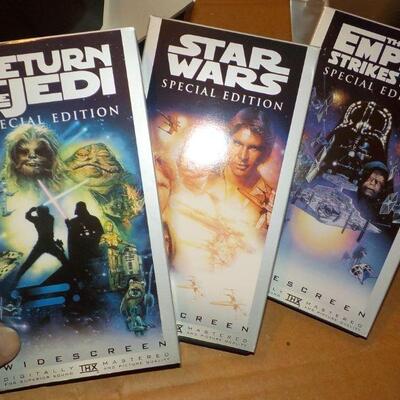 " Rare Star Wars Trilogy VHS/ Return of the Jedi/Stars Wars/ Empire Strikes Back.