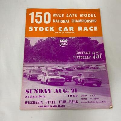 -184- 1960s Stock Car Race Programs | one NASCAR