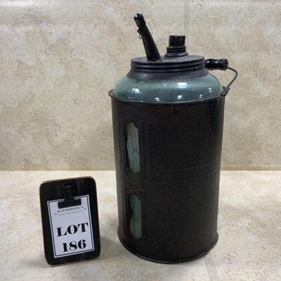 -186- ANTIQUE | Glass Gas Can | Kerosene | Dandy | 1 Gallon
